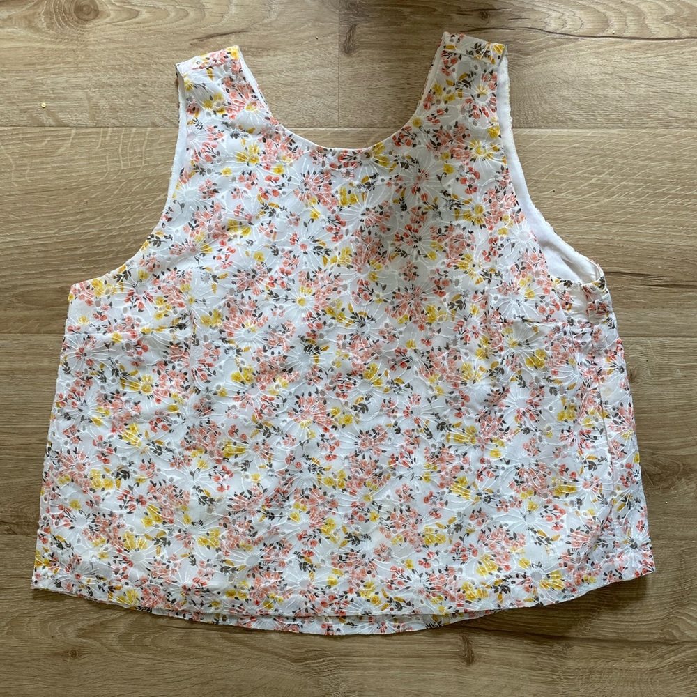 LOFT eyelet cropped top